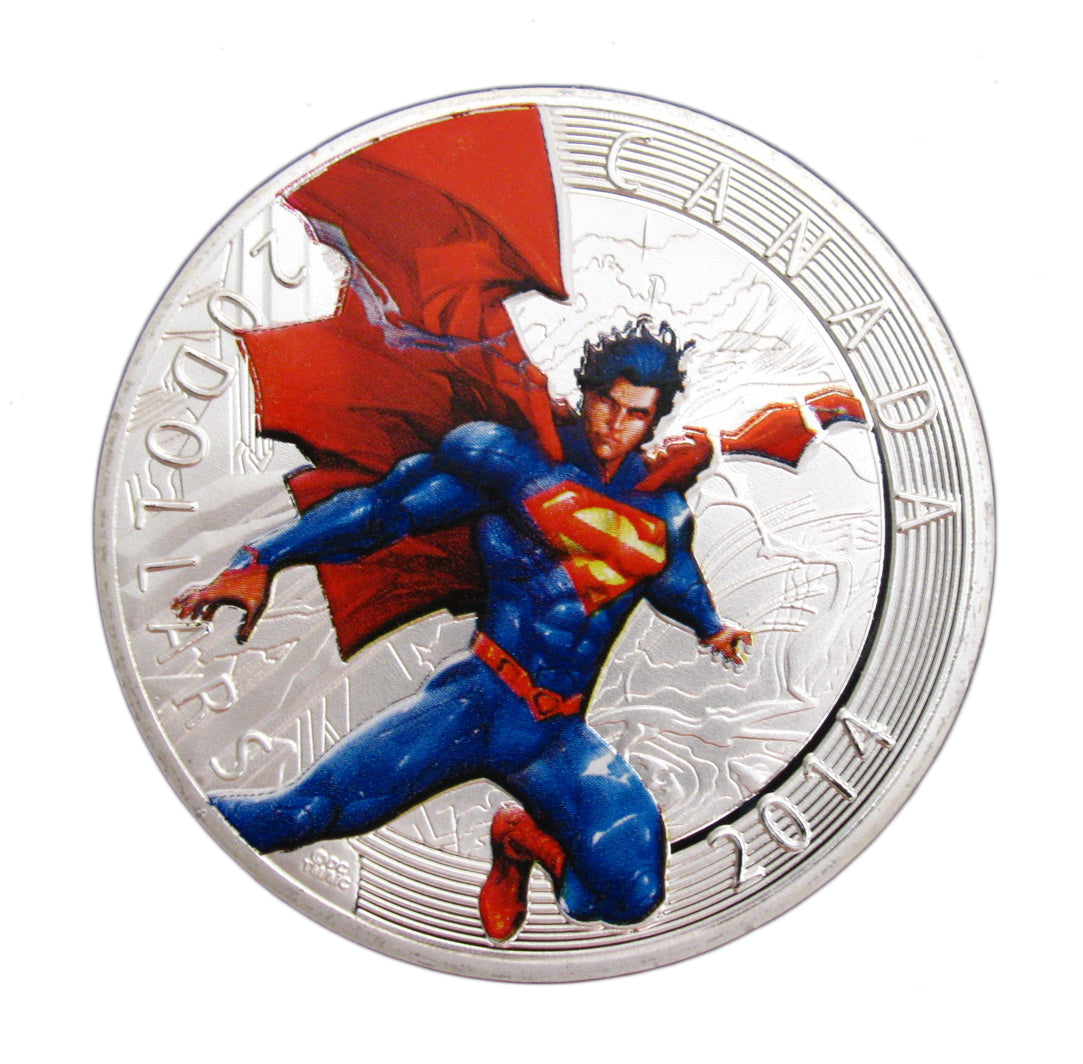 A Set of 4 Pieces 2014 Superman Cartoon Comic Commemorative Coins