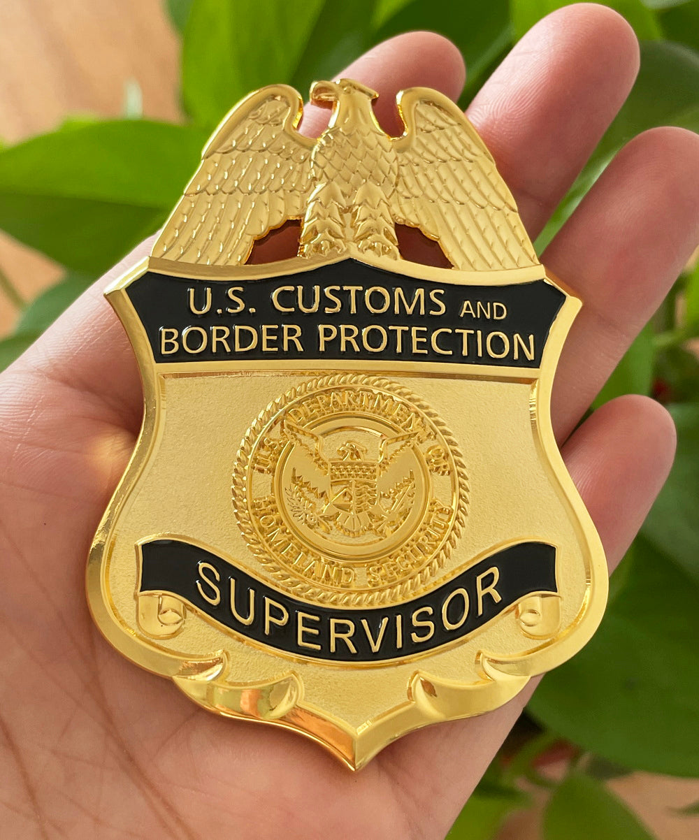 US CBP Supervisor Customs and Border Protection Badge Solid Copper Replica Movie Props