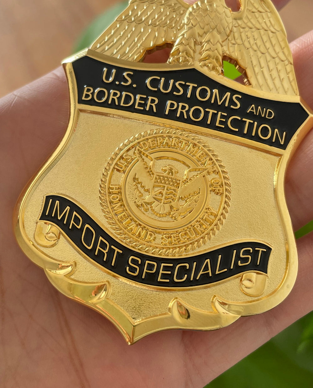 US CBP Import Specialist Customs and Border Protection Badge Replica Movie Props