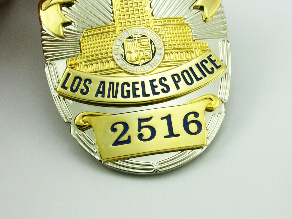 LAPD Los Angeles Detective Police Badge Replica Movie Props No. 2358/2516