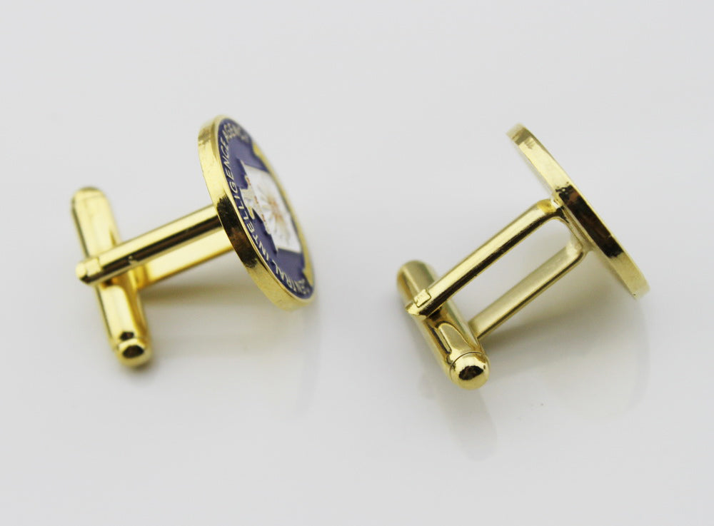 A Pair of US CIA Eagle Badge Men's Shirt Cufflinks with Box