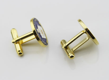 A Pair of US CIA Eagle Badge Men's Shirt Cufflinks with Box