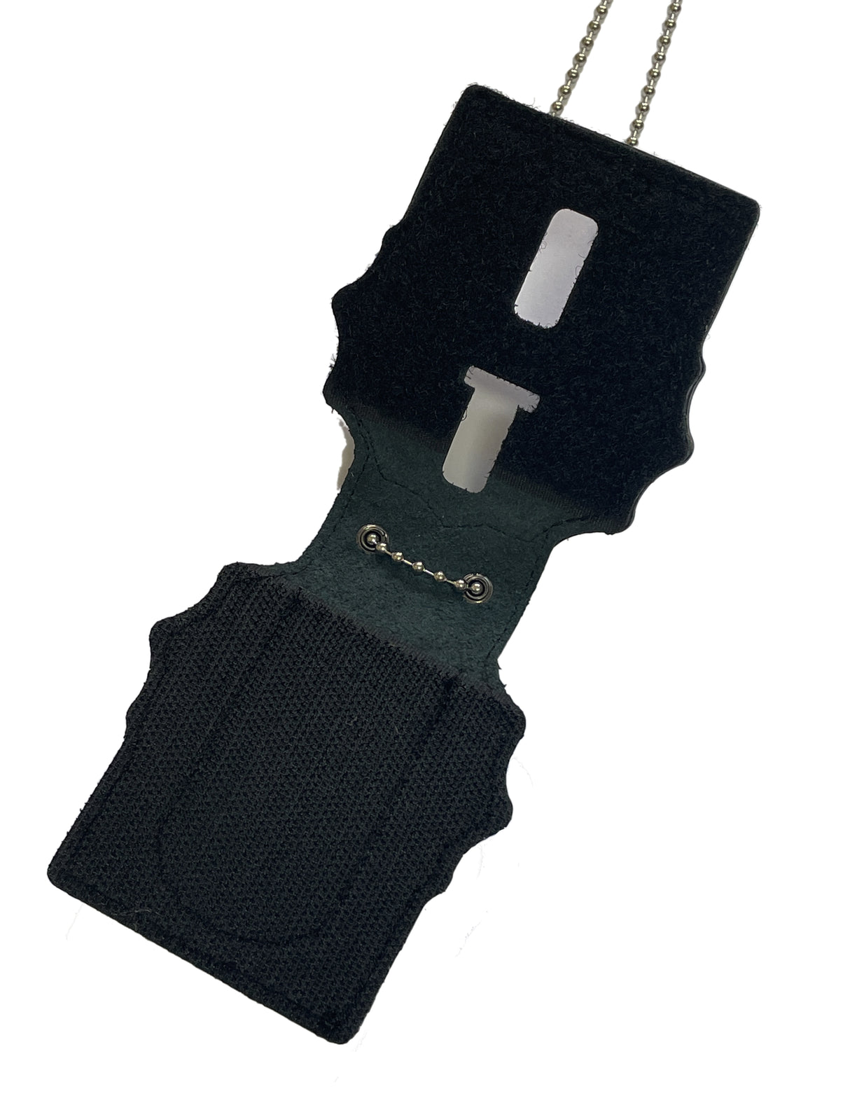 5-digit NYPD Detective Badge Holder With Belt Clip Neck Chain Cut-out Genuine Leather Holder