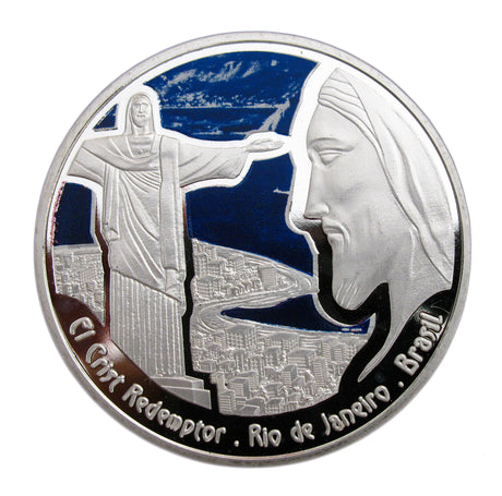 Brazil Rio Landmark Cristo Redentor Silver Commemorative Coin