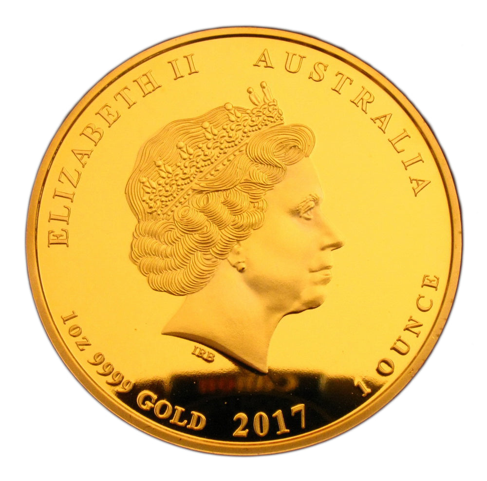 2017 Australia Lunar Zodiac Year of the Rooster 24K Gold Plated Coin