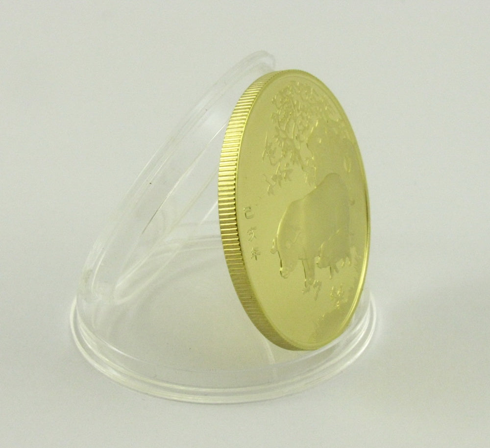 2019 Year of the Pig Chinese Lunar Zodiac .999 Copper Coin Shenyang Mint 33mm
