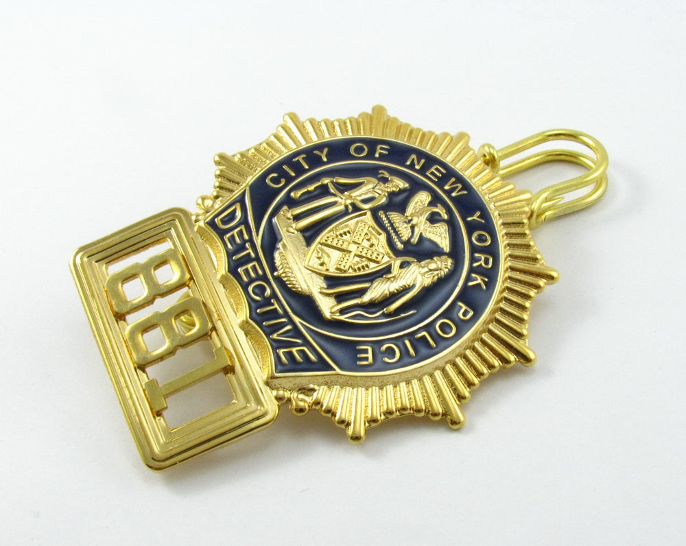 NYPD New York Police Detective Badge Solid Copper Replica Movie Props With No.881