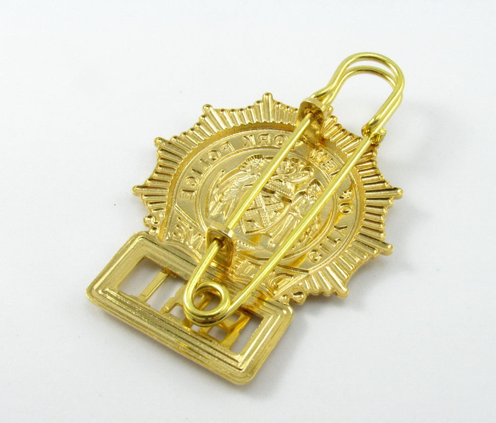 NYPD New York Police Detective Badge Solid Copper Replica Movie Props With No.881
