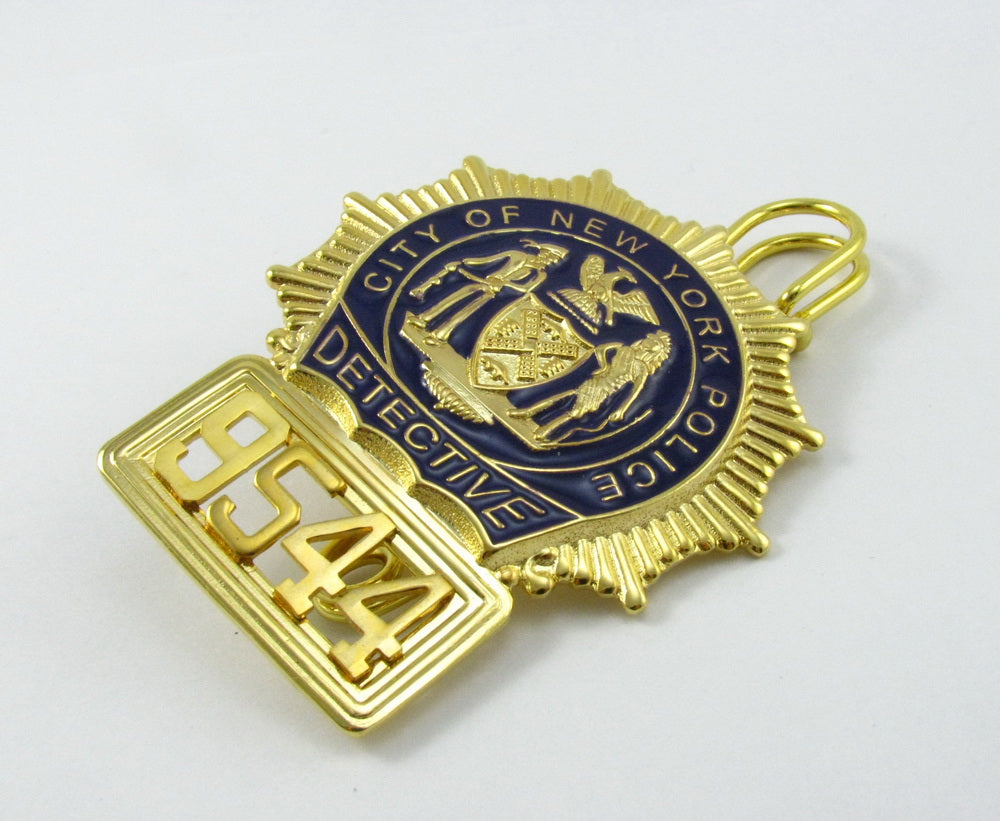 NYPD New York Police Detective Badge Replica Movie Props With No.9544