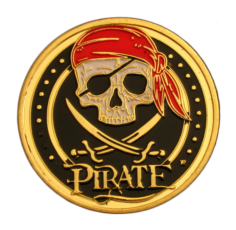 Pirates of The Caribbean Skull Logo Jackie 24K Gold Plated Coin