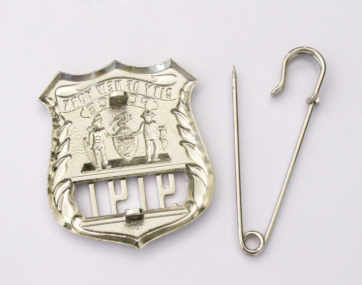 NY New York Police Badge Replica Movie Props *Customizable Badge Number*