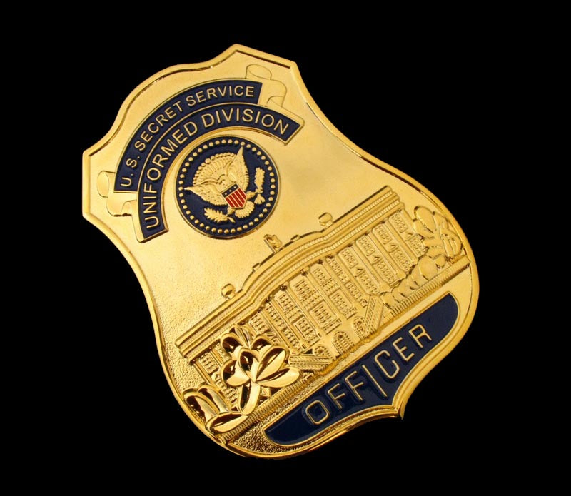 USSS The White House Defense Officer Badge Solid Copper Brooch Pin Replica Movie Props