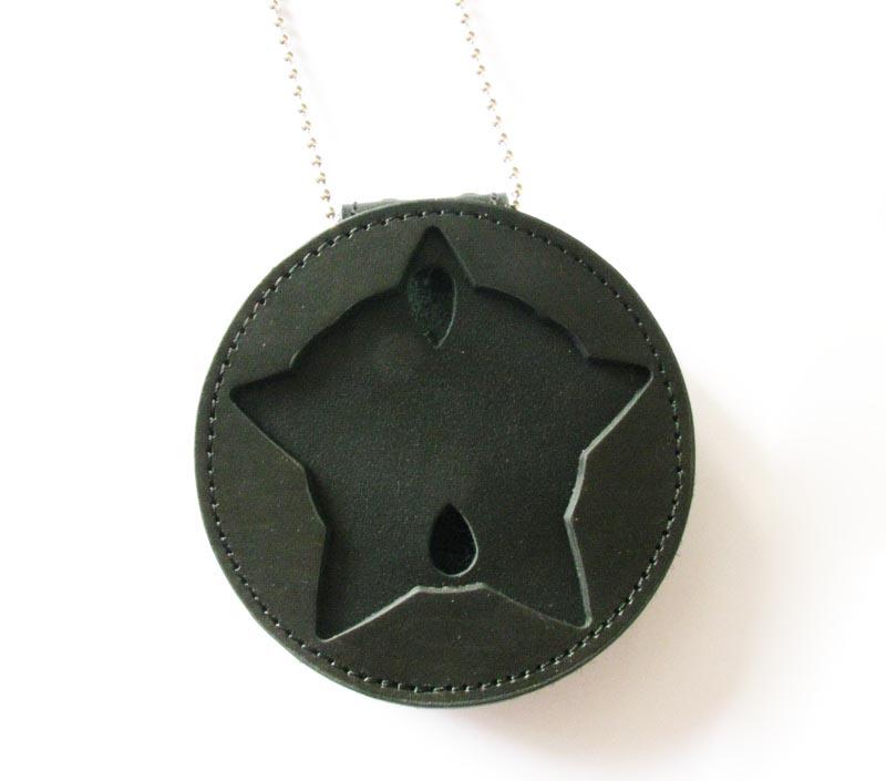 Genuine Leather Inset Type Holder/ Holster/ Wallet For Chicago Detective/Sergeant/Police Officer Police Badge
