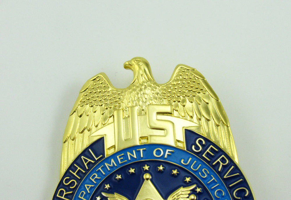 USMS US Marshal Service Chief Deputy Badge Solid Copper Replica Movie Props