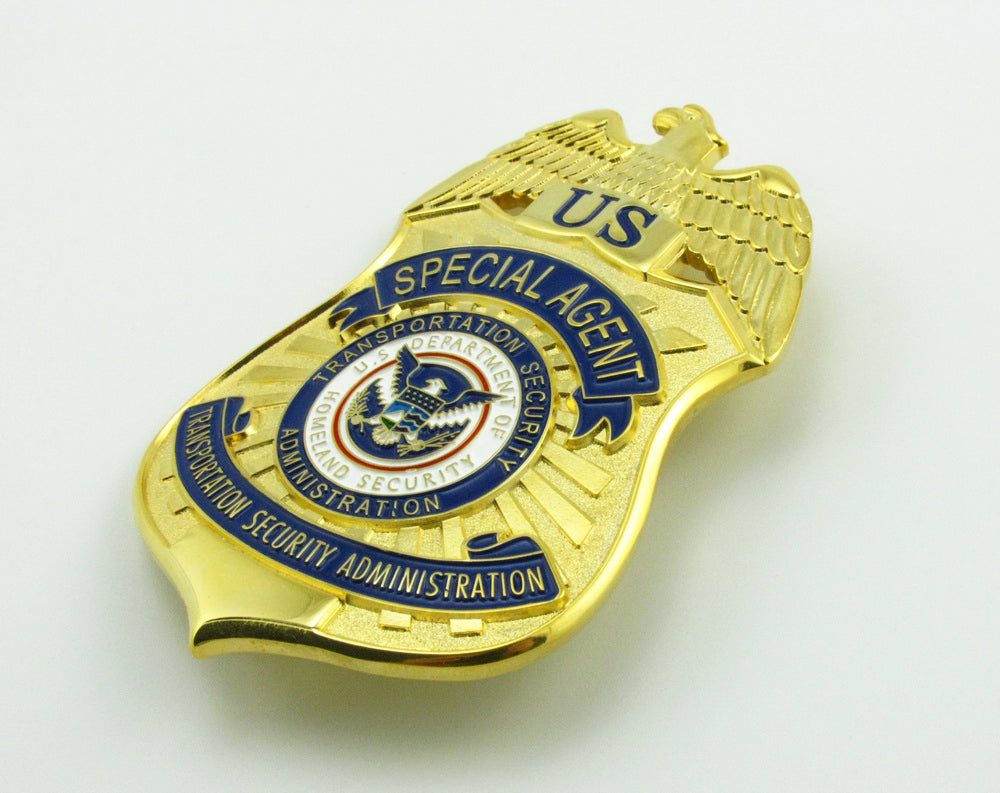 Badge d'agent spécial US TSA, réplique en cuivre massif, accessoires de film