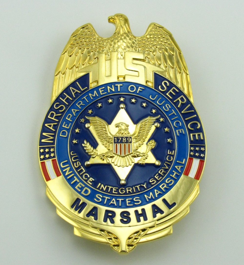 US Marshal Service Eagle Badge Solid Copper Replica Movie Props
