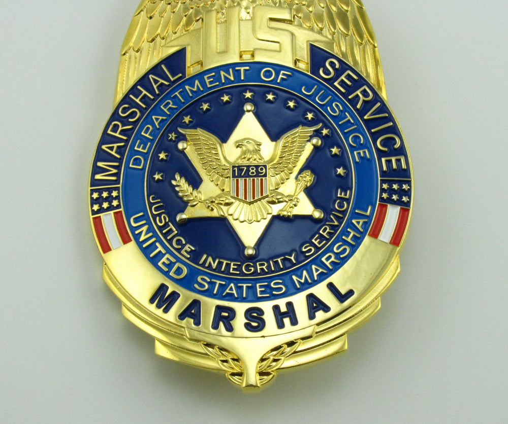 US Marshal Service Eagle Badge Solid Copper Replica Movie Props