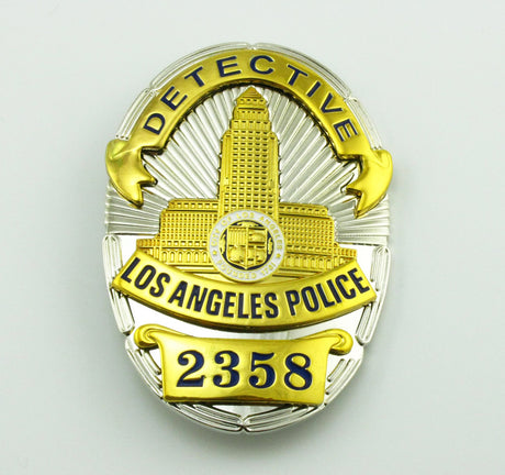 LAPD Los Angeles Detective Police Badge Replica Movie Props No. 2358/2516