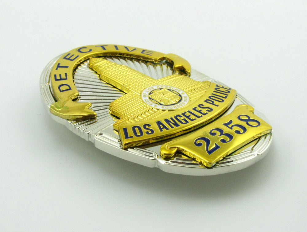 LAPD Los Angeles Detective Police Badge Replica Movie Props No. 2358/2516
