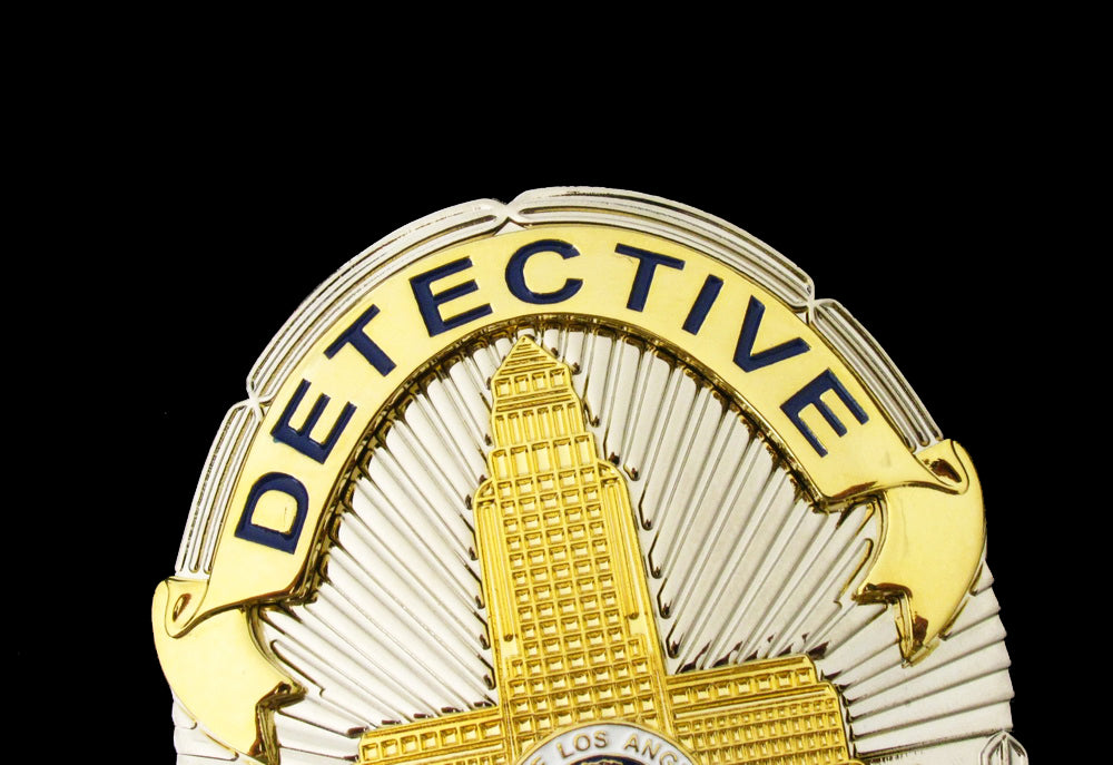 LAPD Detective Los Angeles Police Badge Solid Copper Replica Movie Props With Number 6816