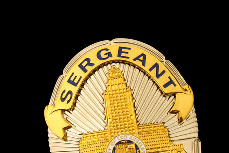LAPD Sergeant Los Angeles Police Badge Solid Copper Replica Movie Props With Number 2526