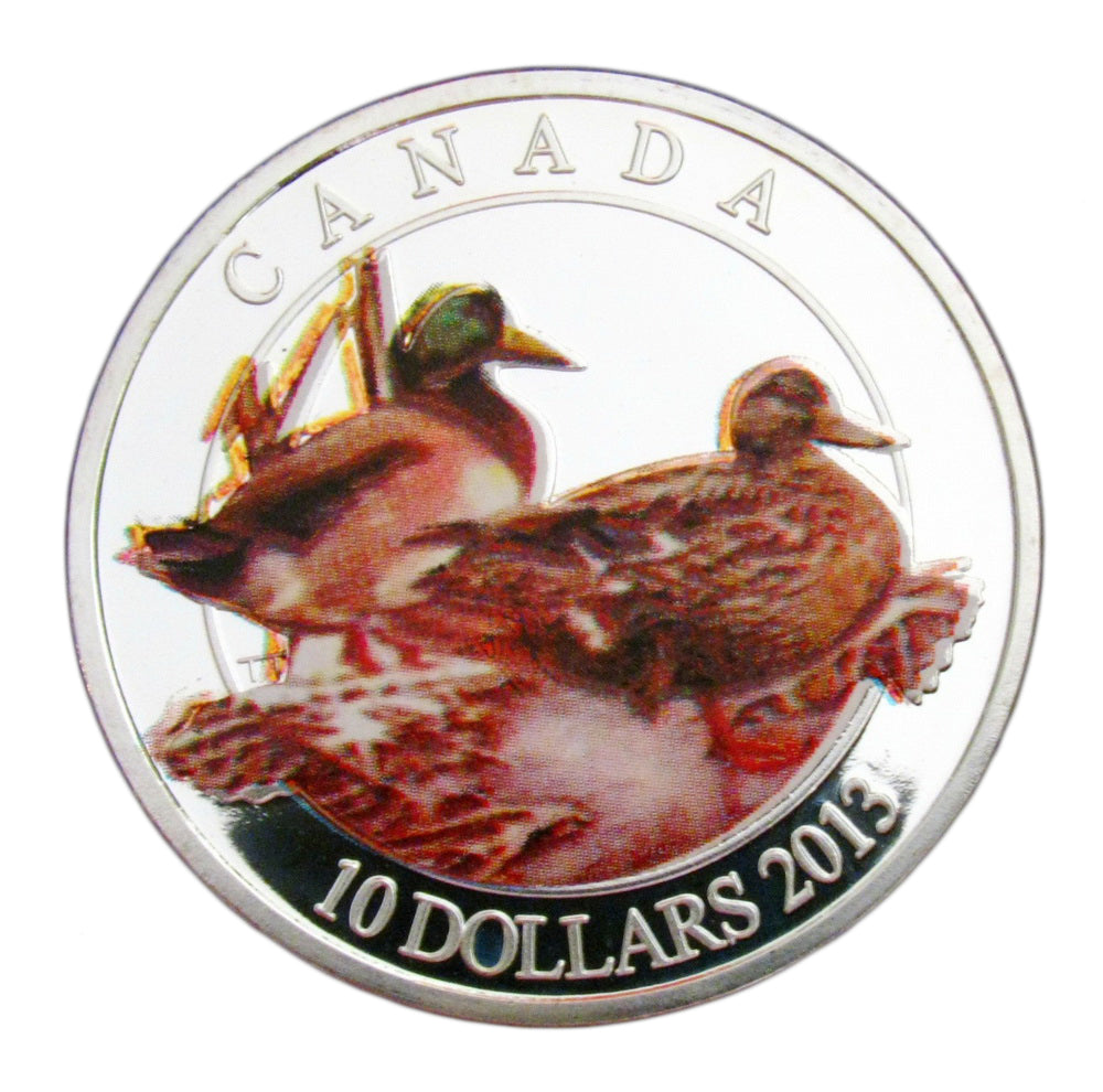Canada Wild Flower Bird Duck Silver Commemorative Coin