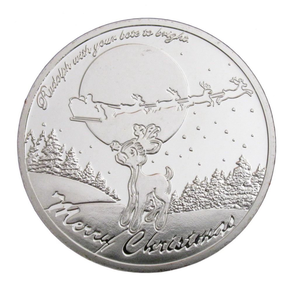 Santa Claus Merry Christmas Gift Colored Commemorative Coins