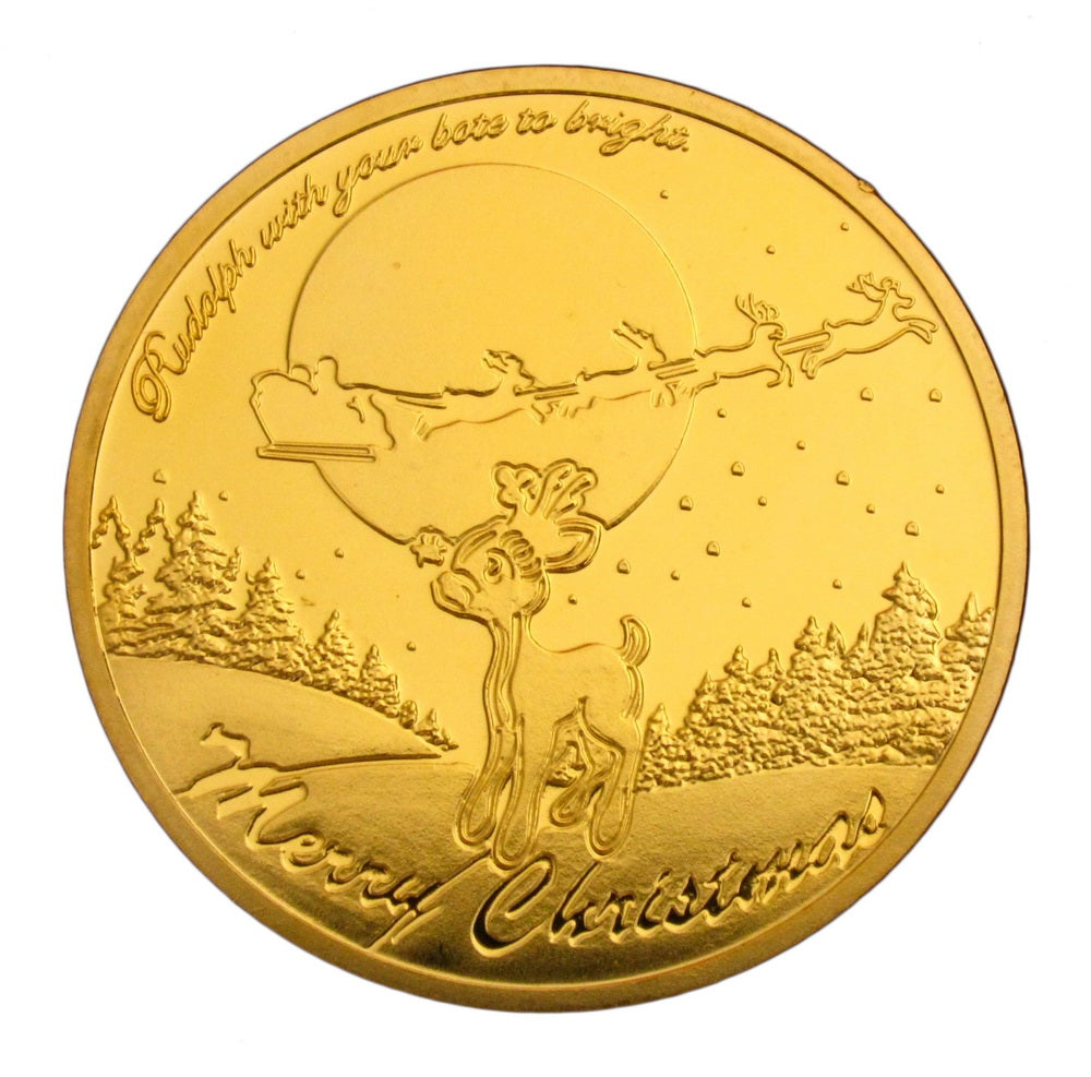 Merry Christmas Golden Bells Xmas New Year Gift Commemorative Coins