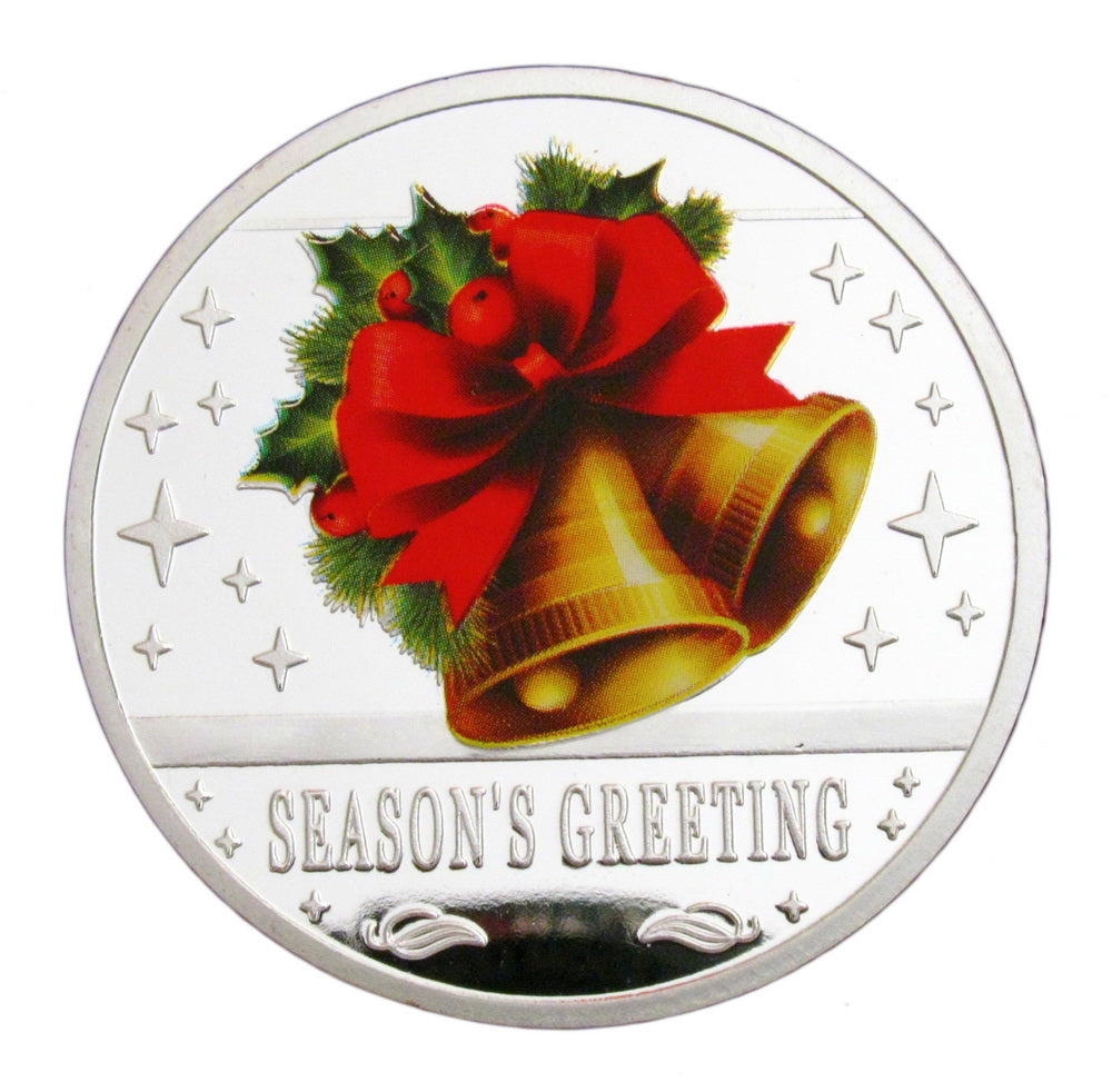 Merry Christmas Golden Bells Xmas New Year Gift Commemorative Coins
