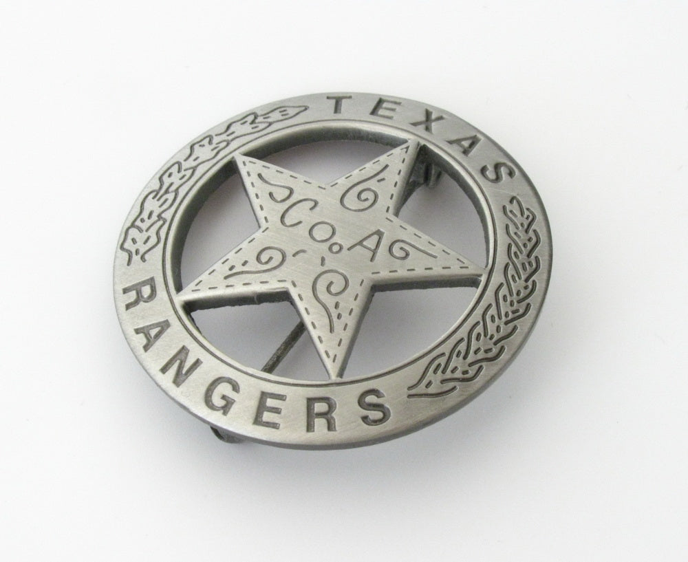 Texas Rangers Silver Badge / Shield - Quality Metal Reproduction