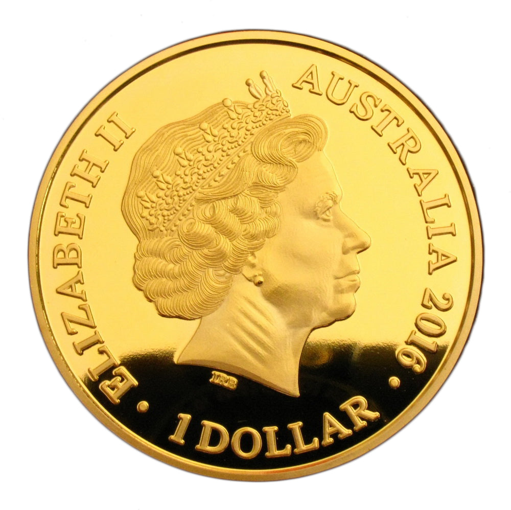 2016 Year Of the Monkey Australia Lunar Zodiac 24K Gold Plated Coin Collectable