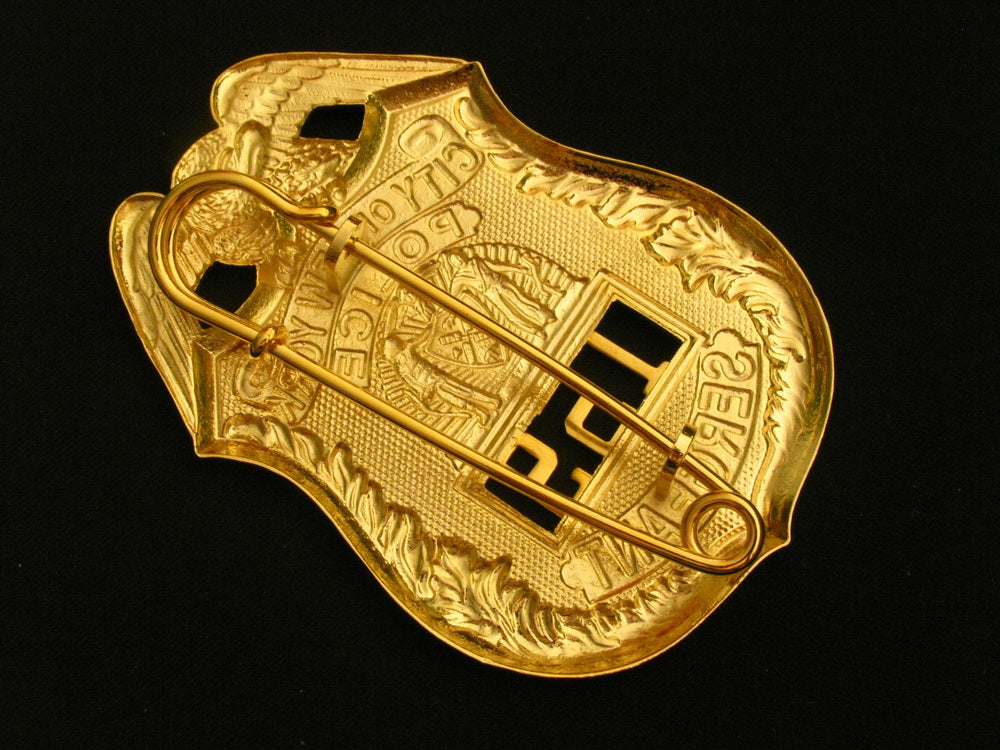 NY New York Sergeant Police Badge Replica Cosplay Movie Props