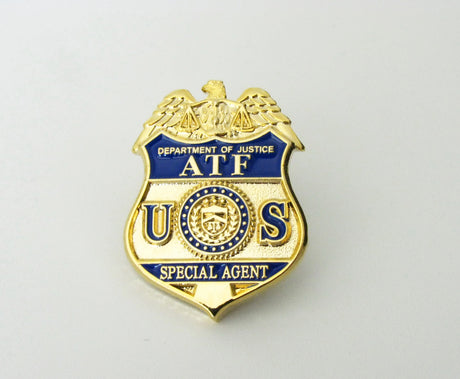 US Police Badge Cop Brooch Pin Mini Version