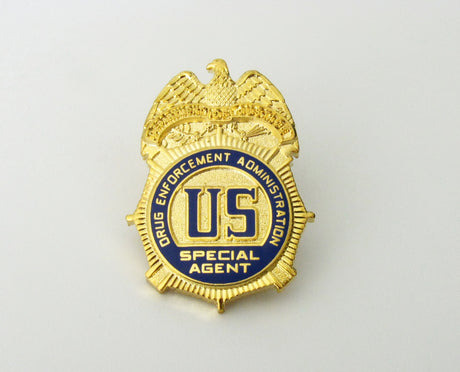 US Police Badge Cop Brooch Pin Mini Version