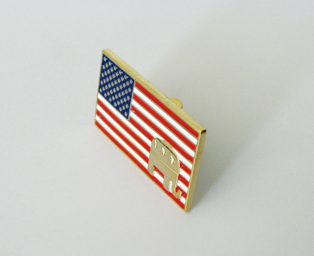 US American Flag Police Badge Brooch Pin