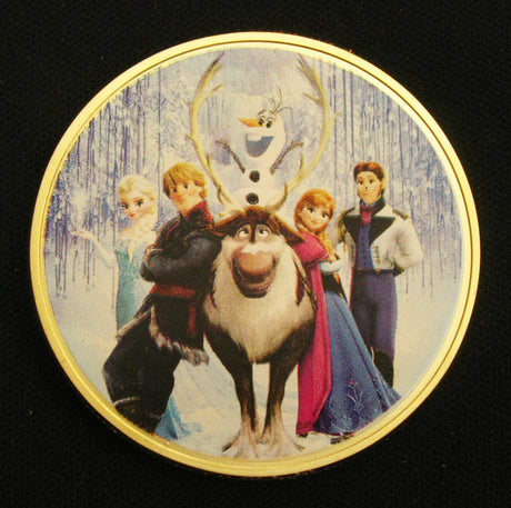 Frozen Snow Queen Whole Family Princess Elsa & Anna Olaf 24K Gold & Silver Coins