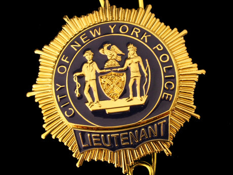 NY New York Police LIEUTENANT Badge Replica Cosplay Movie Props