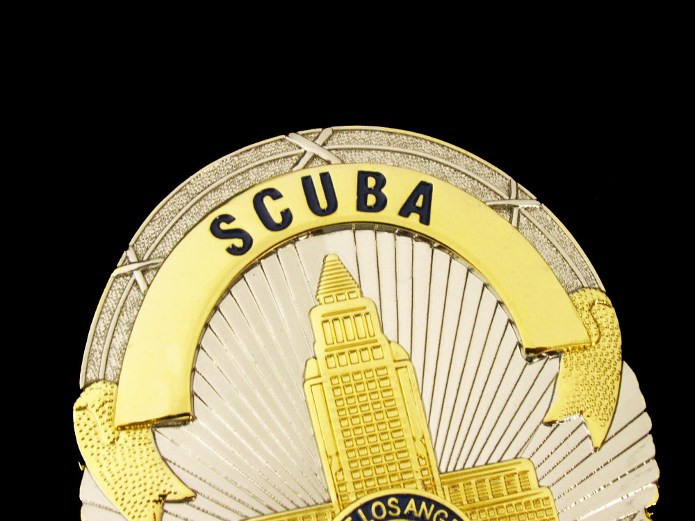 LAPD SCUBA Los Angeles Police Badge Replica Movie Props With Number 378