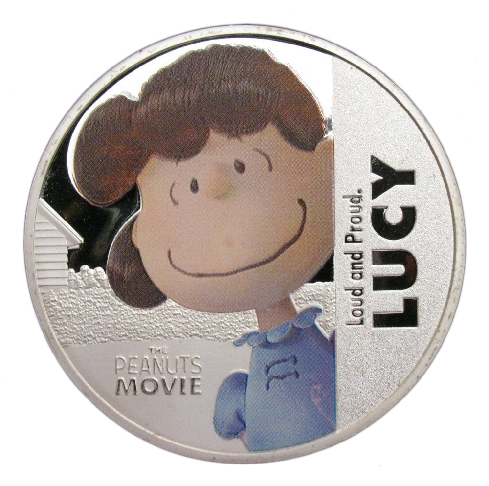 A Set of 4 Pcs Snoopy Peanuts Comics Silver Commemorative Coins