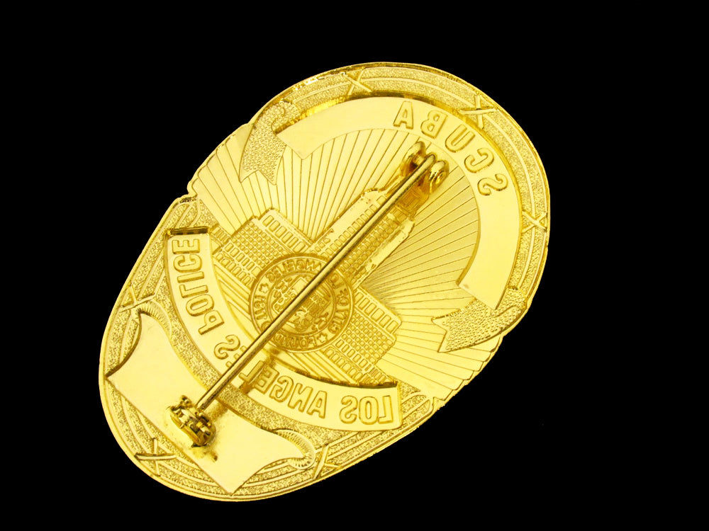 LAPD SCUBA Los Angeles Police Badge Replica Movie Props With Number 378