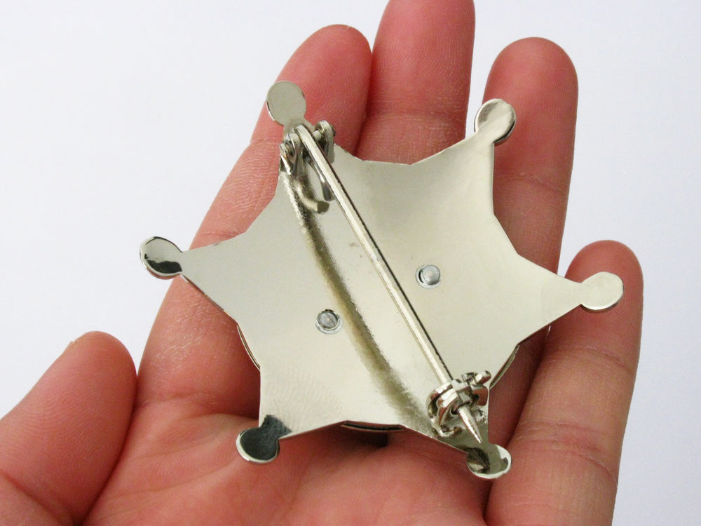 US Illinois Security and Secret Service Officer Badge Solid Copper Replica Movie Props