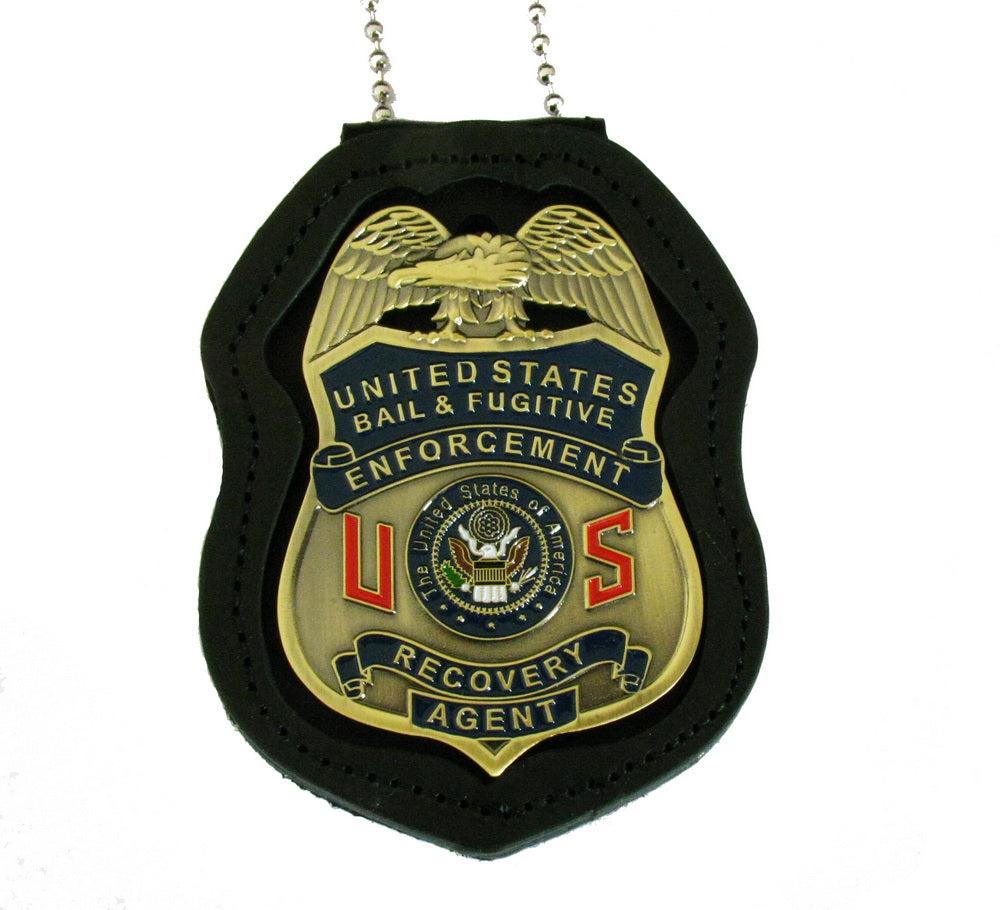 US Bail Enforcement & Fugitive Recovery Agent Badge Solid Copper Replica Movie Props