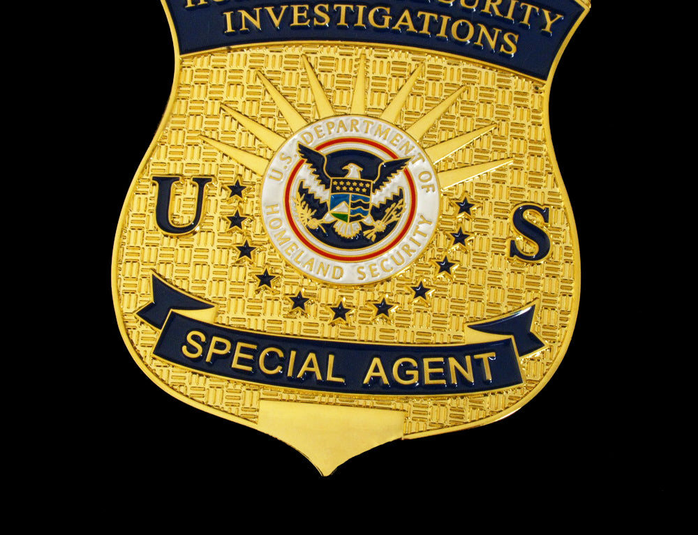 US HSI Homeland Security Investigations Special Agent Badge Solid Copper Replica Movie Props