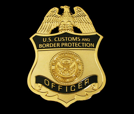 US CBP Customs and Border Protection Officer Badge Solid Copper Replica Movie Props