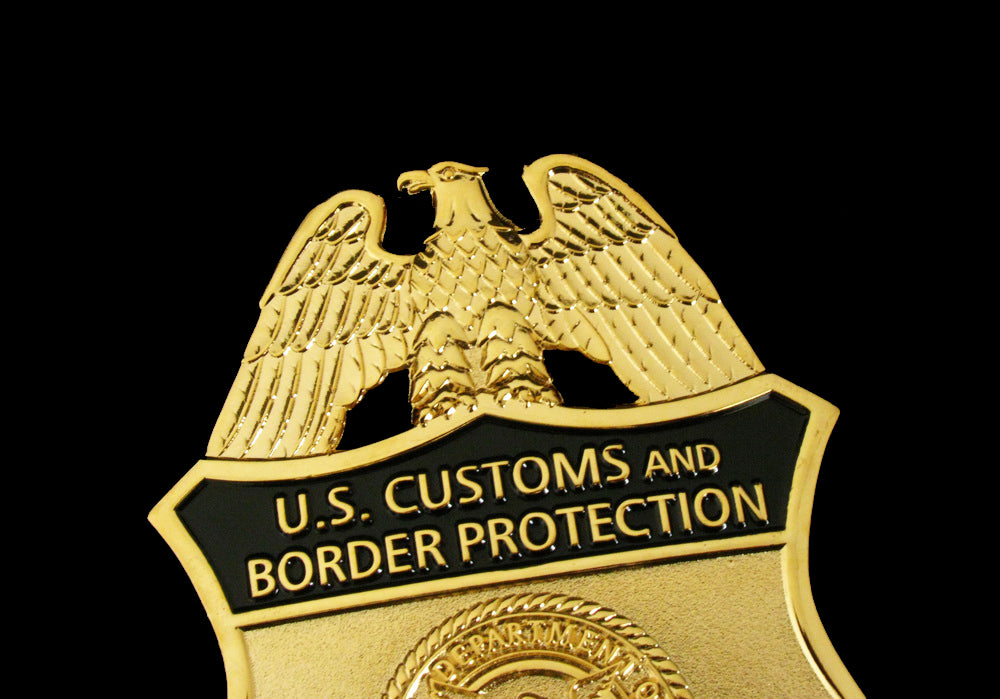 US CBP Customs and Border Protection Officer Badge Solid Copper Replica Movie Props