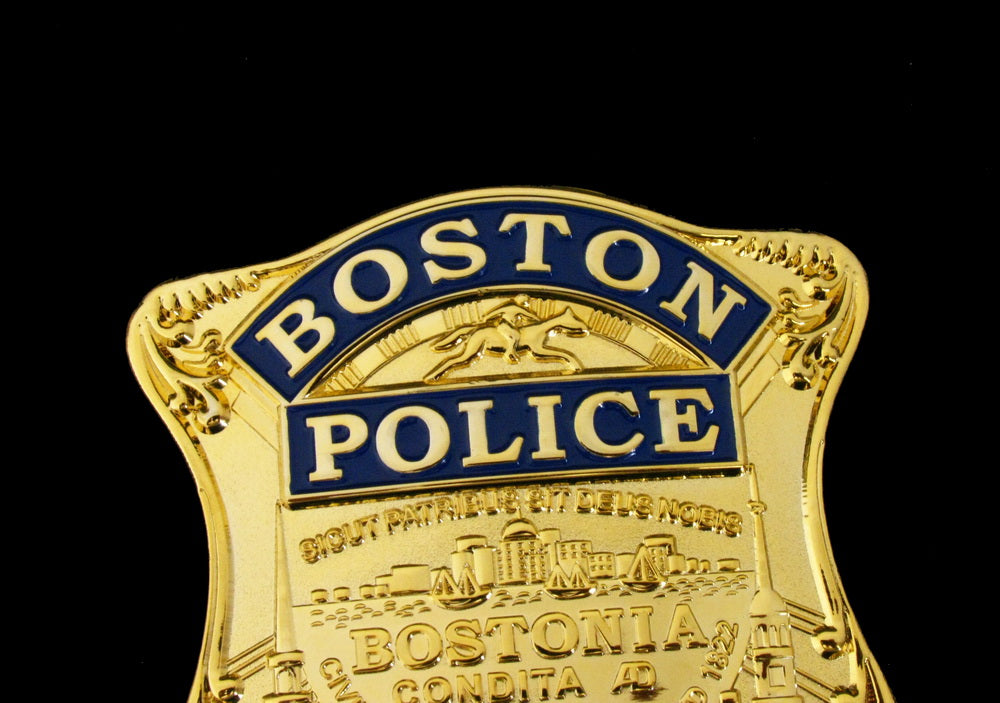 Boston Police Lieutenant Badge Solid Copper Replica Movie Props With Number 618