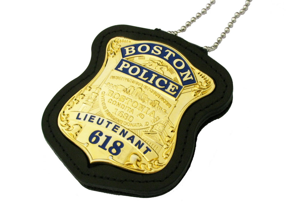 Boston Police Lieutenant Badge Solid Copper Replica Movie Props With Number 618