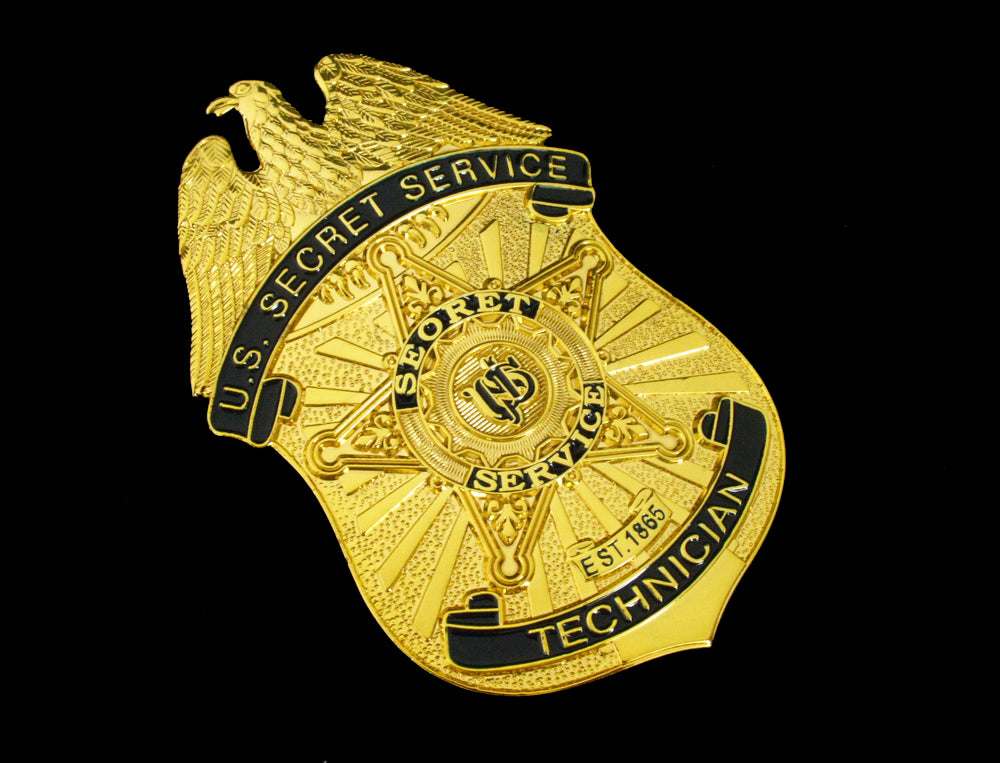 USSS U.S Secret Service Technician Badge Solid Copper Replica Movie Props