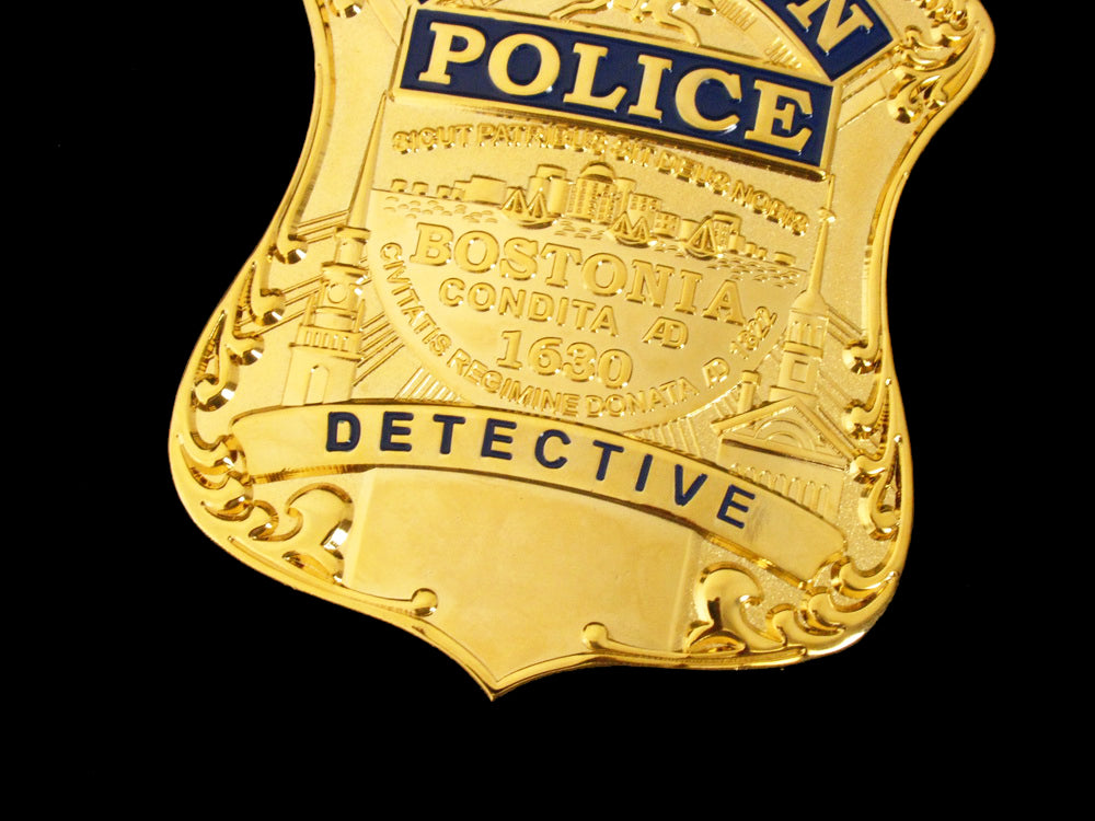 Boston Detective Police Badge Solid Copper Replica Movie Props