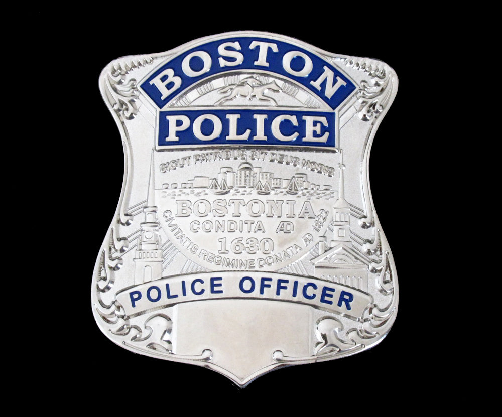 Boston Police Officer Police Badge Solid Copper Replica Movie Props
